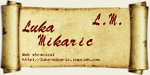 Luka Mikarić vizit kartica